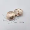 Serie de Botones Marinos Ecológicos en Stock: Botones Metálicos de Concha Marina y Estrella de Mar, Botones de Aleación de Zinc en Forma de Abanico, Botones Irregulares