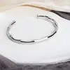 Pulsera de Acero de Titanio Diseño de Nicho para Mujer Bambú Pulsera Dorada de Gama Alta Joyería de Acero Inoxidable Pulsera Exquisita para Pareja