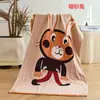 Toalha de Banho de Gaze Pura de Algodão para Adultos, Toalha Grande para Casa, Absorvente de Água e Secagem Rápida, Roupão de Banho de Algodão Integral de Casal com Desenho Animado