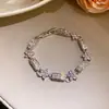 Flores Florecientes y Sueños Fragmentados~ Pulsera de Flor de Zirconia Estilo Coreano Estilo Ins Exquisita Joyería de Diseño de Nicho de Alta Gama para Mujeres Venta al por Mayor