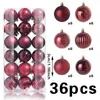 Suministro Directo Transfronterizo de Amazon Bola de Plástico Navideña 36 Decoraciones para Árbol de Navidad Colgante Navideño Traje de Bola de Navidad