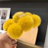 [Presilha de Cabelo Bola de Pelo de Coelho Rex] Outono e Inverno Presilha de Garra de Pelúcia Grande para Parte de Trás da Cabeça Presilha de Tubarão Presilha de Cabelo Acessório de Cabeça Feminino Coreia do Sul