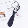 Corbata Pequeña Lisa de Color Sólido Casera Estilo Japonés Ultra Corta para Mujer Persona Perezosa Sin Nudo Linda Estilo Universitario Marrón Retro Jardín de Infancia