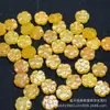 Jadeíte amarela de Mianmar esculpida 12mm flor da fortuna contas soltas atacado DIY joias de jade pulseira brincos contas espaçadoras de jade
