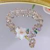 Pulsera de cristal súper flash 2023 para mujer, flor, trébol de la suerte, amor, Mori dulce, estudiante, novias, pulsera de esmalte coloreado