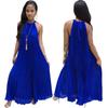 AliExpress Amazon Mulheres Europeias e Americanas Moda Verão Vestido Sexy Plissado