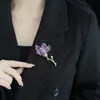 Broche de Magnolio con Esmalte Multicolor de Temperamento Clásico Versátil Pin de Corsage Retro de Alta Calidad del Oeste Medio Antiguo