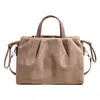 Bolso de Mano Plegado Suave Estilo Coreano Novedad Primavera 2026 Bolso Cruzado de Gran Capacidad Bolso de Hombro de Cuero PU de Alta Gama