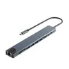 Estación de Acoplamiento Cinco en Uno Tipo C 100m Teléfono Móvil Tableta Portátil Hub USB Multifunción Estación de Acoplamiento