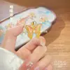 Pingente Borboleta Esmaltada em Ouro Prata Pura 999.9 Estilo Chinês Exquisito Versátil Presente