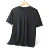 18899t Camiseta de Seda de Gelo com Efeito Ondulado de Água de Secagem Rápida para Homens, Verão Tamanho Grande Gola Redonda Manga Curta, Alto Volume de Vendas Transfronteiriças no Verão