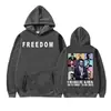 Moletom com Capuz Liberdade Memorial Charlie Kirk Roupas Masculinas Moda High Street Esportivo Casual