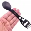 Tenedor y Cuchara de Acero Inoxidable para Exteriores Integrados Vajilla Multifuncional Herramienta Tubo para Acampar al Aire Libre Venta Directa de Fábrica Yangjiang
