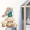 Lindos Pegatinas de Pared Autoadhesivas de Conejo Hongo Dibujos Animados Decoración para Habitación Infantil Guardería Pegatinas BR0401E