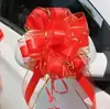 Decoração de Natal Transfronteiriça 6,4cm Tamanho Grande Flor Puxada à Mão Arranjo de Casamento Decoração de Carro de Casamento Bola de Flores Fita