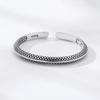 Pulsera al por mayor de Plata de Ley 925 Escama de Dragón para Hombre y Mujer Pulsera Abierta Ajustable Plata Tailandesa Personalidad Joyería de Moda