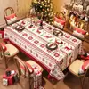Toalha de Mesa de Natal com um Caminho de Mesa Xadrez Vermelho Festivo para Decoração de Mesa de Jantar e Toalha de Mesa para Festa Temática