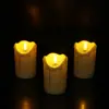 Nova Lâmpada de Chama 3D LED Plástico em Forma de Gota Vela Decoração de Natal Halloween Dia Lâmpada Vela Eletrônica com Controle Remoto