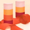 8 Rolos/Pacote 4.5*25m Rolos de Papel Crepom Serpentinas em Cor Gradiente Conjunto de Decoração de Parede de Fundo para Festa de Jardim de Infância