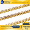 Corrente de zircônia com gema de diamante galvanizada Ouro Prata corrente de garra intensiva corrente de garra de zircônia acessórios de joalheria