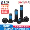 Tornillos de acero inoxidable 304 de cabeza de cruz con recubrimiento adhesivo, pernos anti-aflojamiento, tornillos de cabeza plana recubiertos con adhesivo azul