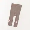 Leggings de Flor Tridimensional Estilo Coreano Nuevos para Primavera y Otoño 2026 Pantalones de Calcetín Tejidos para Bebés Suaves y Cómodos para Bebé