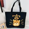 Bolso de Hombro Nuevo Estampado, Bolso de Lona para Mujer de Mano, Bolso Tote Estilo Coreano de Gran Capacidad, Bolso Artístico para Estudiante