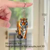 Decoración de bolso, diseño plano, llavero de payaso para coche, llavero transfronterizo, colgante de llave de dibujos animados acrílico, accesorio para parejas