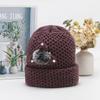 Chapéus de Inverno para Mulheres Idosas, Chapéus de Tricô para Mulheres de Meia-Idade e Idosas, Chapéus de Lã da Vovó, Chapéus de Inverno Quentes Espessos com Forro de Lã para Mães