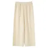 Pantalones Casuales de Acetato Yinuo Tallas Grandes, Frescos al Tacto, Caída Suelta 2026 Verano Nuevo Estilo Nacional Ligero con Colgante Pierna Ancha 264982