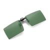 Gafas de sol polarizadas ultraligeras sin marco con borde recortado, con clip, para conducir, para hombres y mujeres, abatibles, cuadradas, para miopía.