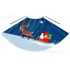 Capa Navideña Infantil Hecha a Medida Estilo Europeo y Americano con Estampado de Animales Renos Regalo de Papá Noel Rojo