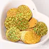 Lentejuelas Redondas de Color Láser de 30 mm con Borde Perforado, Decoración Grande para Coser a Mano