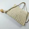 Nova Moda Trança de Papel Bolsa Tecida à Mão Bolsa de Mão Simples Versátil Bolsa de Ombro Transversal Bolsa de Praia para Férias Bolsa Feminina