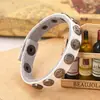 Accesorios Nuevos Transfronterizos Estilo Punk Hip-Hop Europeo y Americano Pulsera de Cuero Ajustable Creativa Pulsera de Estrella de Cinco Puntas Joyería