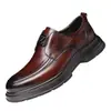 Zapatos de Cuero de Estilo Nuevo para Hombres Mayores, sin Cordones, Modernos, para Primavera y Otoño, Zapatos de Cuero Formales de Negocios Casuales para Hombres, Zapatos Baota para Hombres al por Mayor