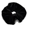 Scrunchie de Veludo Pérola ~ Estilo Retrô Francês com Toque de Luxo, Elástico Grande para Rabos de Cavalo, Corda de Cabelo para Mulheres