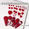 Dia dos Namorados Grande Coração Vermelho Liga de Zinco Acessórios para Nail Art Venda Quente Transfronteiriça Laço Coração Decoração de Unhas Atacado