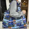 Bolsa de Compras Plegable Ecológica, Bolsa de Almacenamiento de Tela Oxford, Bolso de Hombro Portátil de Gran Capacidad, Bolsa Grande para Supermercado