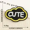 Parches Bordados de Escudo Tamaño Pequeño Letras de Animales Ropa Bolsos Accesorios de Ropa DIY Parche de Tela