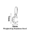 Nuevo Colgante de Acero Inoxidable Letra Zirconia Venta Caliente Accesorios para Collares Pendientes DIY 26 Dijes de Letras Inglesas A-Z
