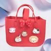 Bolsa de Fieltro Hecha a Medida de Dibujos Animados con Pompones, Bolso de Mano de Fieltro, Bolsa de Regalo, Boda, Primer Cumpleaños, Regalo para Bebé, Bolsa Pequeña