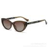 2025 Nuevas Gafas de Sol Polarizadas para Mujer Estilo Ojo de Gato Marco Pequeño Patas Metálicas Estampadas Lujo Accesible de Alta Gama Parasol Cruzado Gafas de Sol