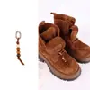 Nova Série Miu Pingente de Sapato com Franja e Contas de Madeira Corda Trançada DIY Fivela de Sapato Botas Pingente de Sapato Canguru Atacado