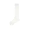 Calcetines Nuevos de Tubo Largo Estilo Japonés para Mujer, 240 Agujas, Transpirables Negros de Media Caña, Color Sólido, Cálidos para Pantorrilla, Delgados Estilo Verano