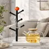 Estante de almacenamiento de tazas con forma de caqui, portavasos de agua con forma de árbol, estante para tazas de café y tazas de té para mesa de comedor, estante creativo para colgar tazas