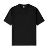 Camiseta Blanca de Algodón de Manga Corta de Color Sólido con Costura de Remaches, Estilo Americano de Verano, Ropa de Peso Pesado, Marca de Moda, Personalizada para Hombre