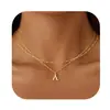 Nuevo Producto Transfronterizo de Comercio Exterior: Collar de 26 Letras, Acero Inoxidable, Diseño Personalizado, Estilo en Capas, Cadena para Clavícula, Joyería para Mujer