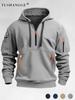 Sudadera con capucha para hombre de primavera y otoño transfronteriza, con cremallera, multibolsillos, tipo jersey, chaqueta deportiva casual para hombre