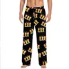 Pantalones de pijama casuales con cordón para hombre y mujer con estampado de dibujos animados para parejas, pantalones caseros personalizables